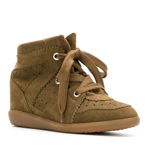 ISABEL MARANT Bobby Suede Sneakers Boots in Brown Size 38